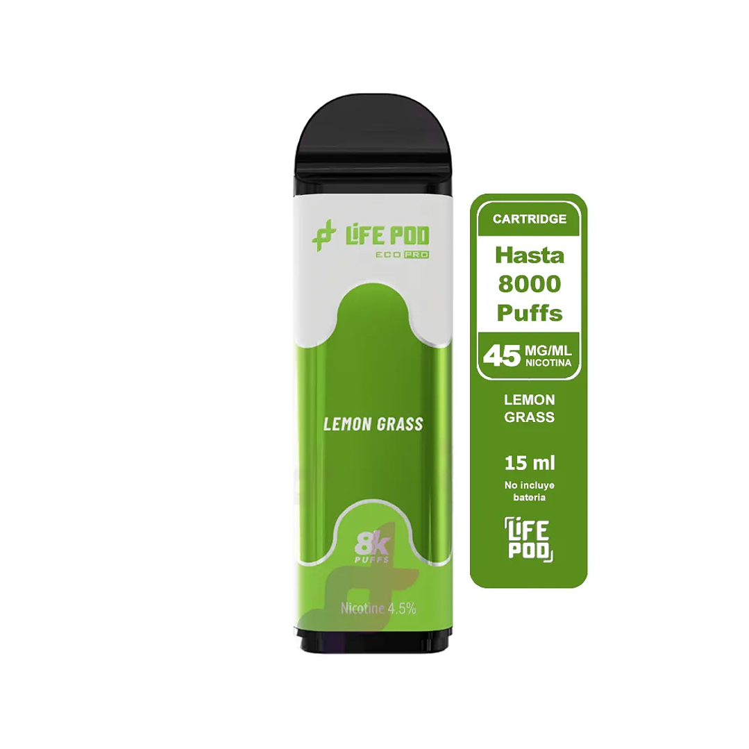 Life Pod Cartridge Lemon Grass 8000 Puff 1