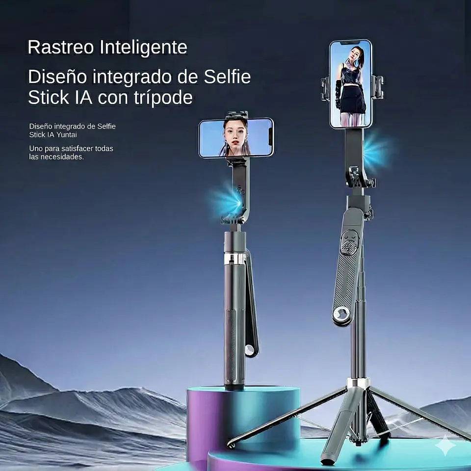Trípode Inteligente Seguimiento Facial IA 360° TikTok Reels 3
