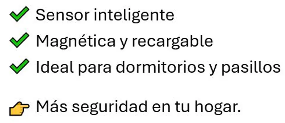 Luz LED Sensor Movimiento Inalámbrica Magnética Recargable 6