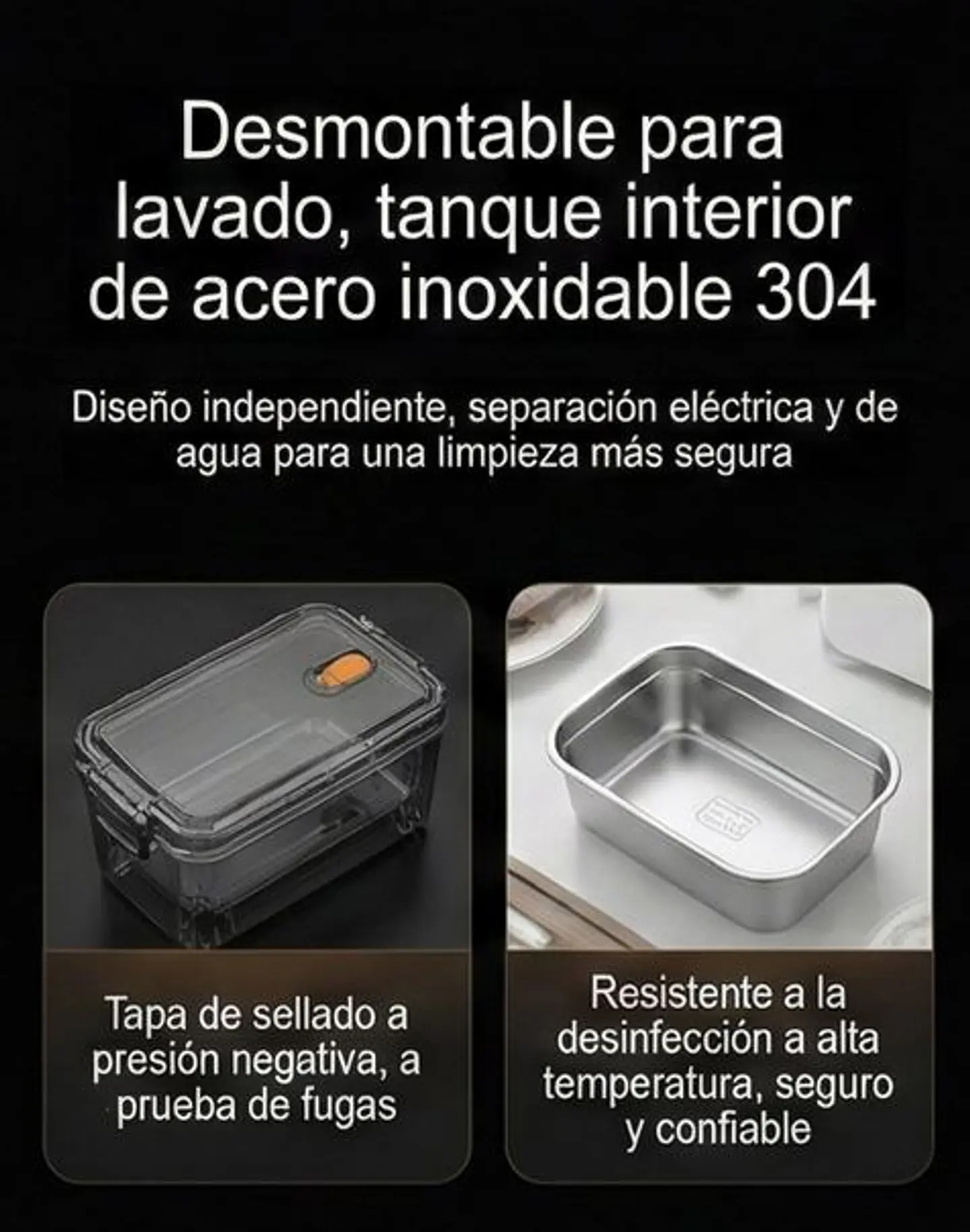 Lonchera Eléctrica USB Calienta Comida 1.6L Viaje Trabajo 4