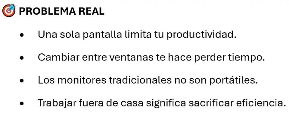 Monitor Portátil Doble Plegable 14'' Full HD Horizontal 7