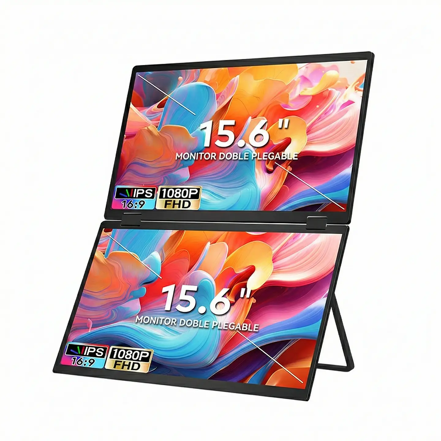 Monitor Portátil Doble Plegable 15.6'' Full HD Vertical 1