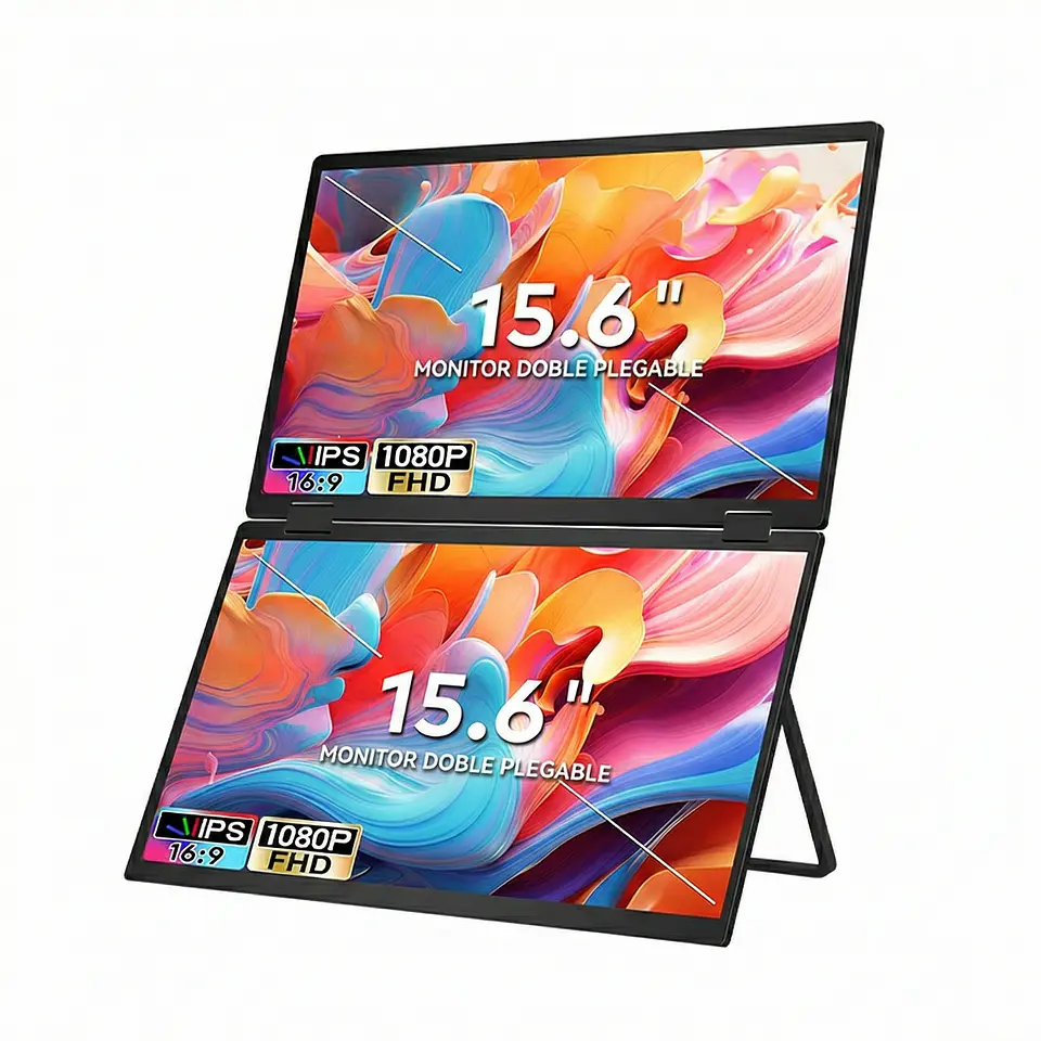 Monitor Portátil Doble Plegable 15.6'' Full HD Vertical 1