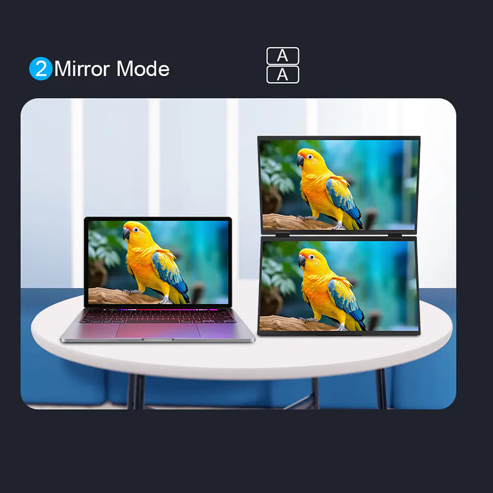 Monitor Portátil Doble Plegable 15.6'' Full HD Vertical 8