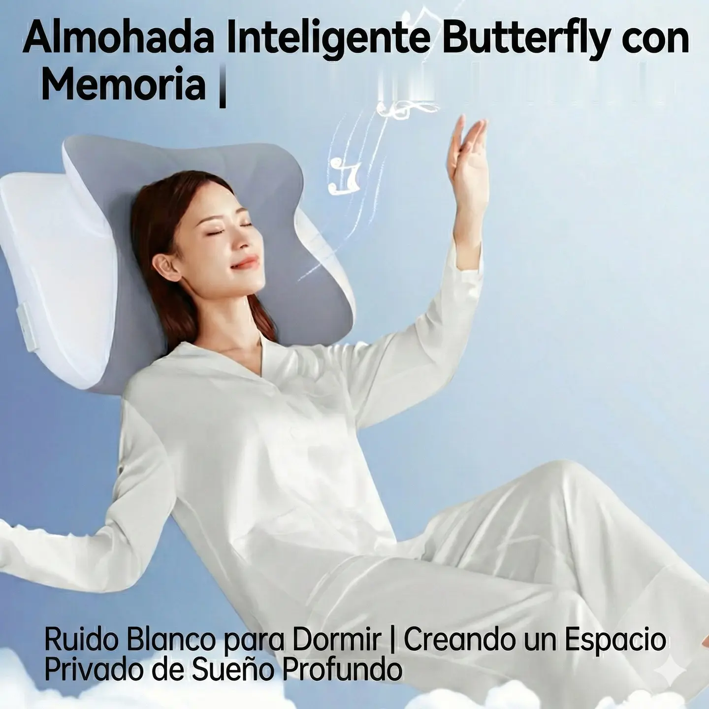 Almohada Viscoelástica con Altavoz Ruido Blanco para Dormir 4