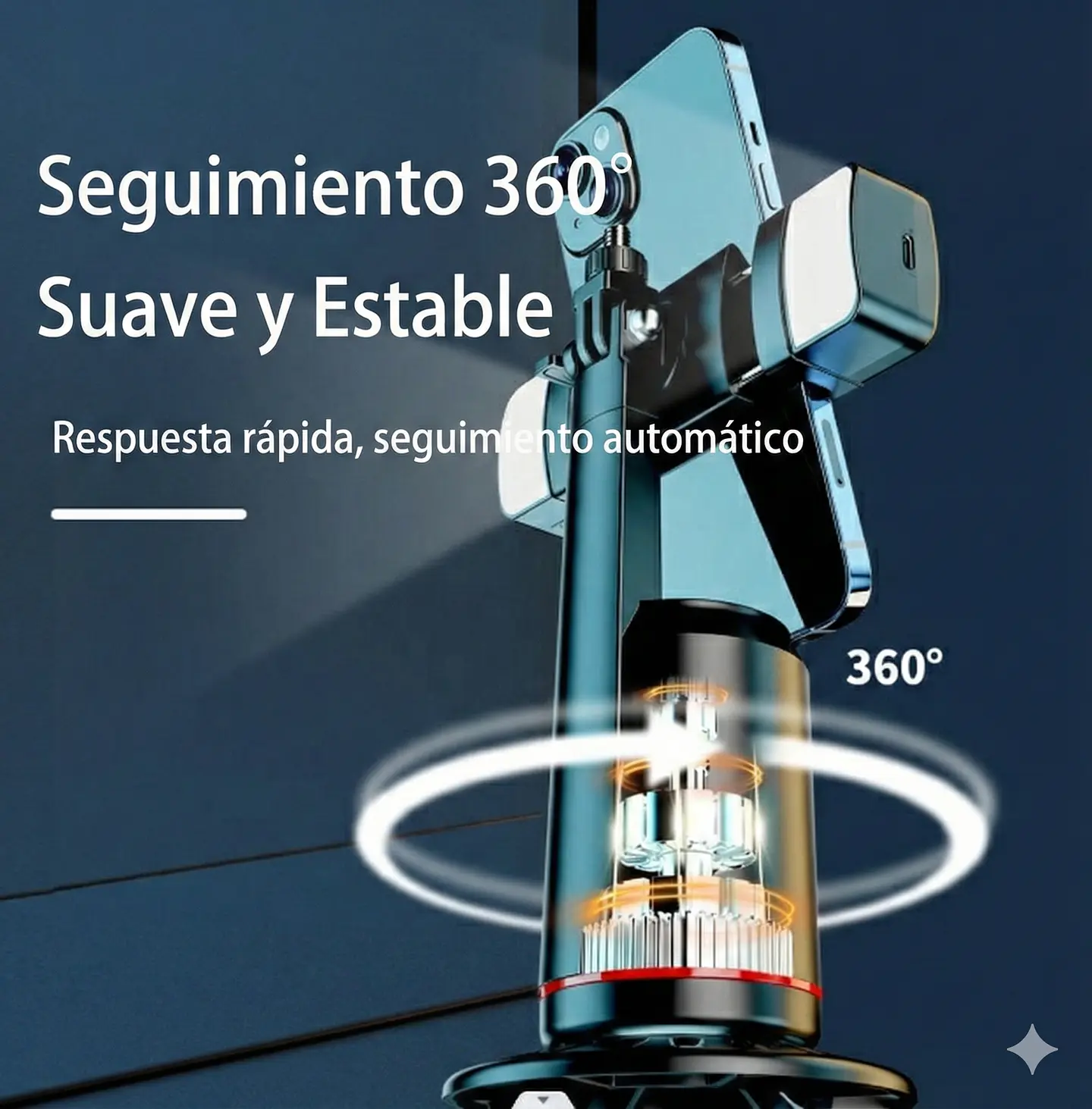 Selfie Stick Estabilizador IA 360° Seguimiento Facial 6