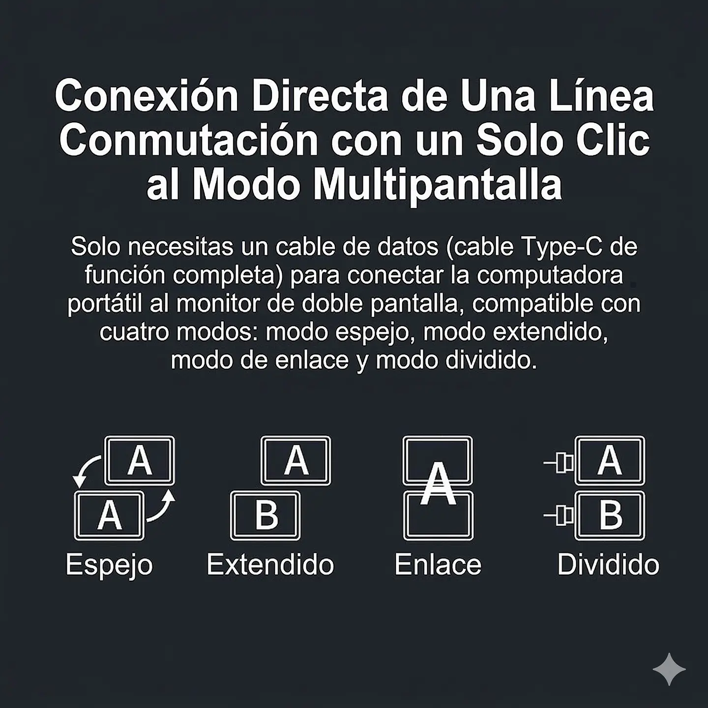 Monitor Portátil Doble Plegable 15.6'' Full HD Vertical 9