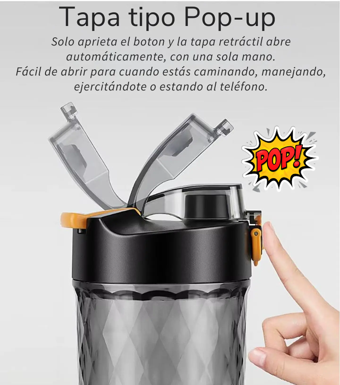 Shaker Eléctrico Proteína 650ml Recargable USB Gimnasio 2