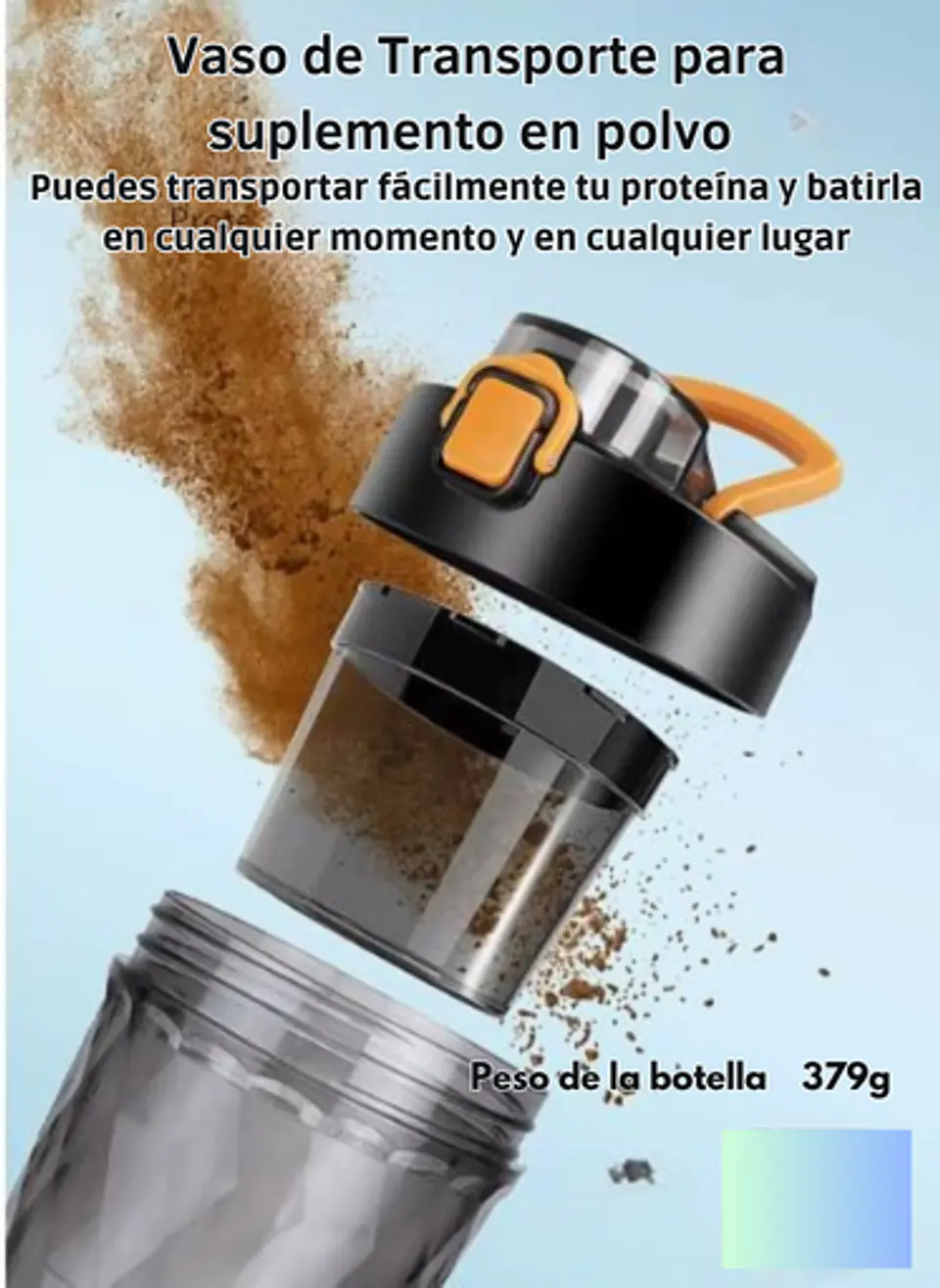 Shaker Eléctrico Proteína 650ml Recargable USB Gimnasio 5