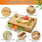 Tabla Cortar Bambú con 4 Contenedores Extraíbles y con tapa - Miniatura 3