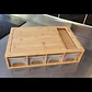 Tabla Cortar Bambú con 4 Contenedores Extraíbles y con tapa - Miniatura 6