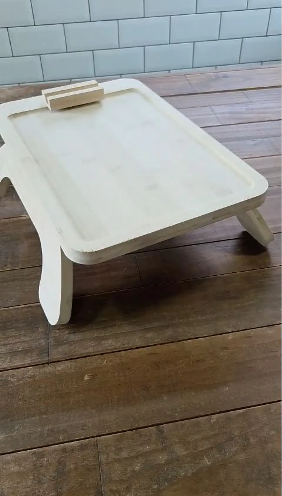 Bandeja Bambú Brazo Sofá Apoya Celular Snack Plegable 7