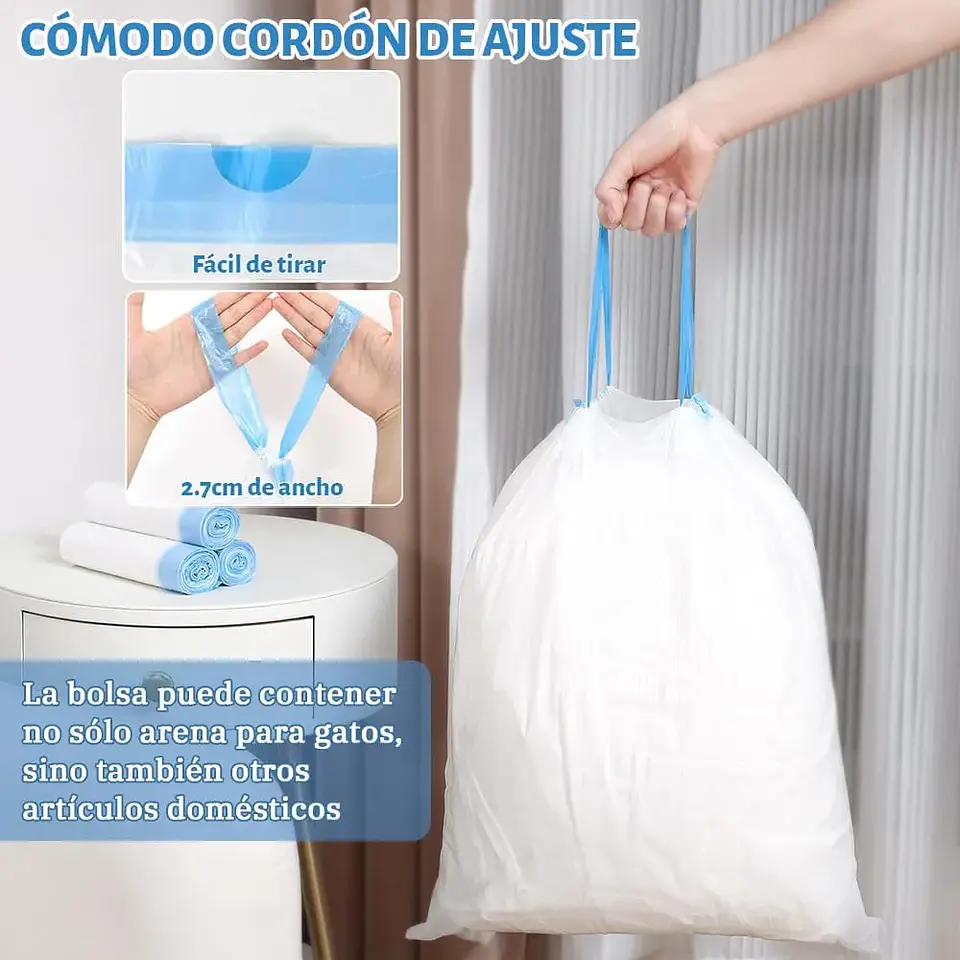 Bolsas Caja Arenero Automatico Autolimpiable Gatos Pack 10 7