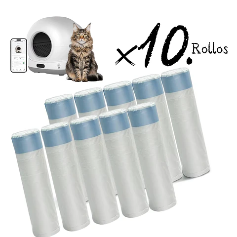 Bolsas Caja Arenero Automatico Autolimpiable Gatos Pack 10