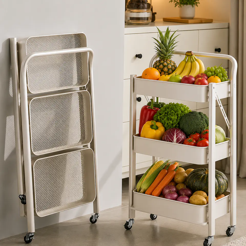 Organizador Plegable 3 Pisos Estante Portátil Rack 2