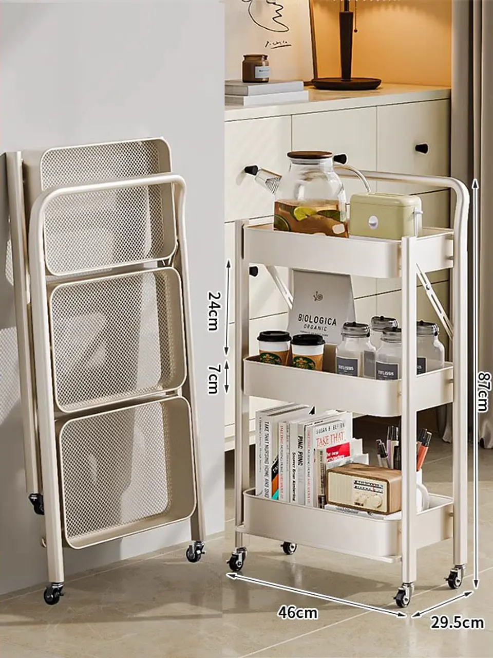 Organizador Plegable 3 Pisos Estante Portátil Rack 4