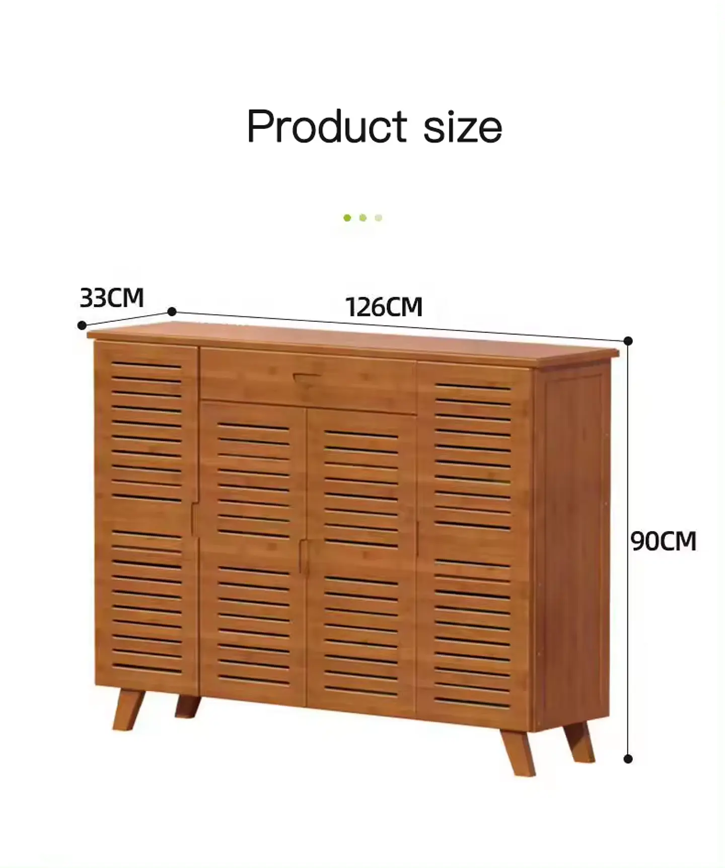 Zapatero Organizador de Bambu Moderno 4 puertas 1 cajón 6