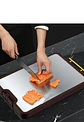 Tabla Cocina Picar Doble Madera Acero Inoxidable Afilador - Miniatura 5