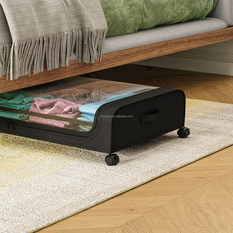 Caja Organizadora Bajo Cama Tapa Antipolvo Ropa Mantas 3