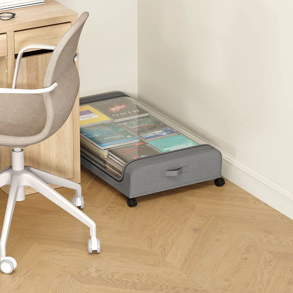Caja Organizadora Bajo Cama Tapa Antipolvo Ropa Mantas 4
