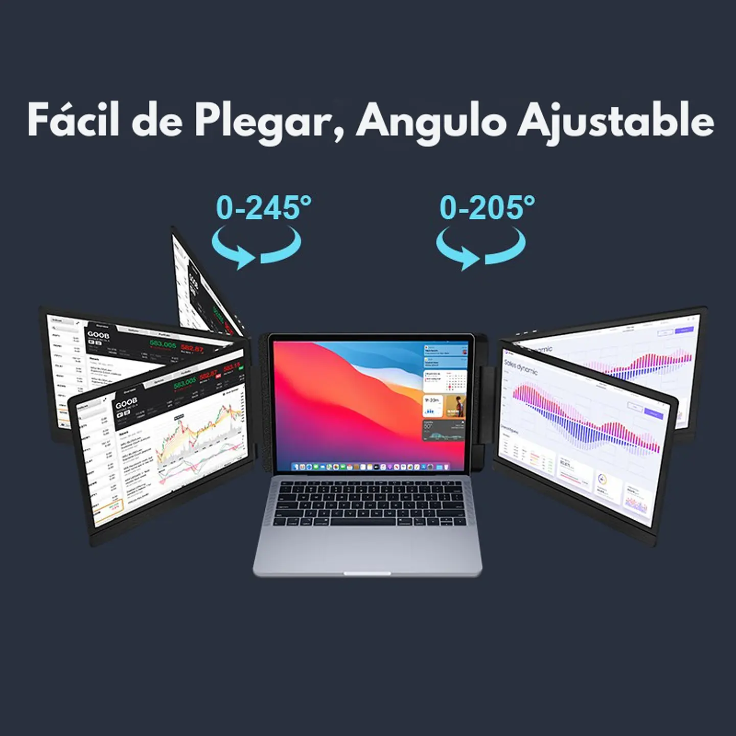 Monitor Doble Portatil Plegable 14