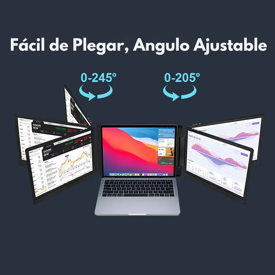 Monitor Doble Portatil Plegable 14