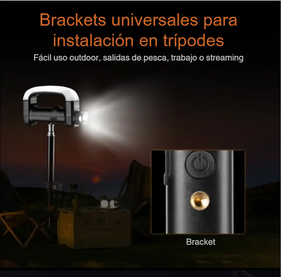 Linterna LED Magnetica Trabajo Puntero Recargable Outdoor 7