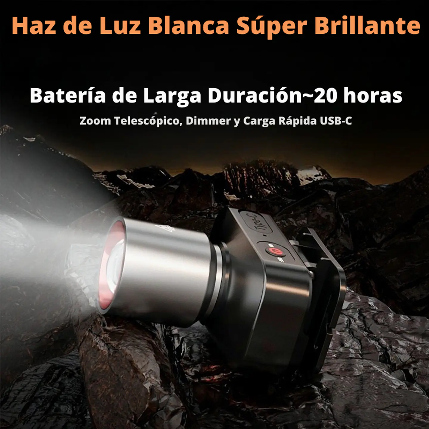 Linterna LED Recargable Alto Alcance Impermeable Outdoor 2
