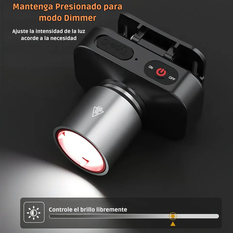 Linterna LED Recargable Alto Alcance Impermeable Outdoor 3