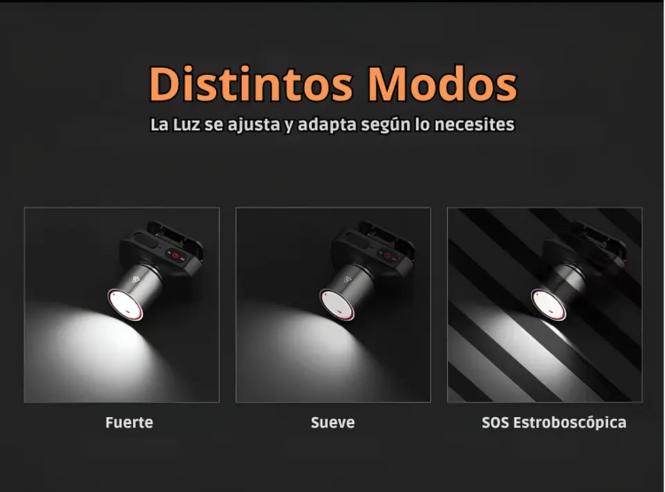 Linterna LED Recargable Alto Alcance Impermeable Outdoor 4