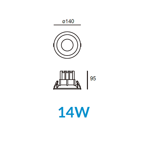 DORIT 14W LED LUZ CALIDA