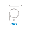 Drum Deco Blanco 25W LED 