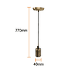 Socket Colgante acabado hierro antiguo, Cable 1.5 m