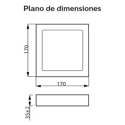 DL252 Surface Cuadrado 12W