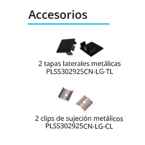 Perfil cuadrado negro con louver 