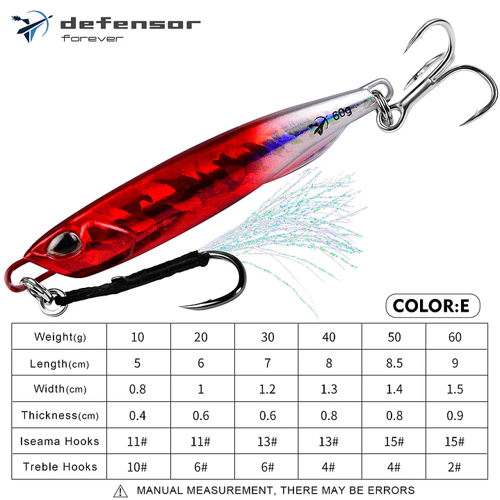 JIG DE PESCA 30g ROJO 1