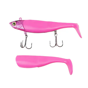 SEÑUELO VINILO CABEZA PLOMO 115MM / 25G ROSA