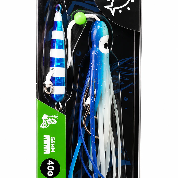 CHISPA CON PULPO 56mm 40g azul 1