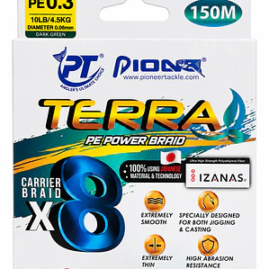 MULTIFILAMENTO TERRA x8 0.06mm 150 metros gris