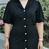 Vestido Ester Negro - con amarre delgado