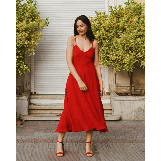 Vestido Leontina rojo