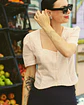 Blusa Natalia blanca pintitas rojas - Miniatura 3
