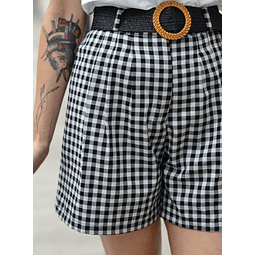 Short Victoria Vichy Negro con Blanco - pre venta