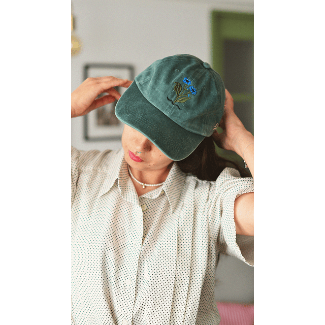 Jockey verde - flor bordada