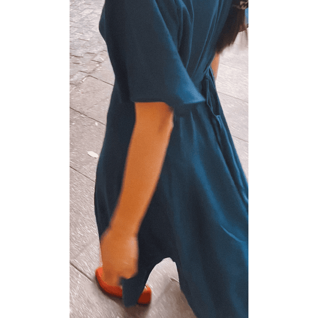 Vestido Nélida Azul Midi