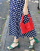 Falda Eve azul lunares blancos - Miniatura 3