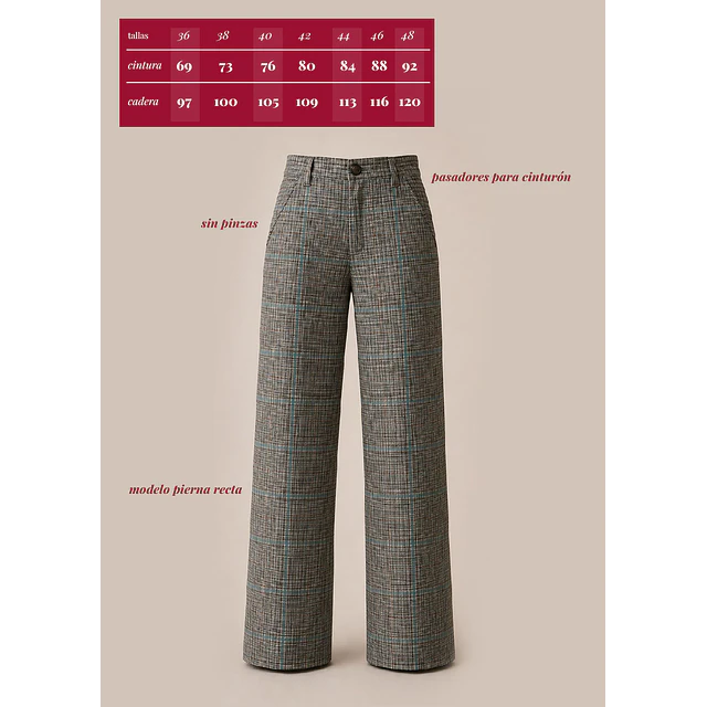 Pántalón Lorena casimir cuadros - pre order