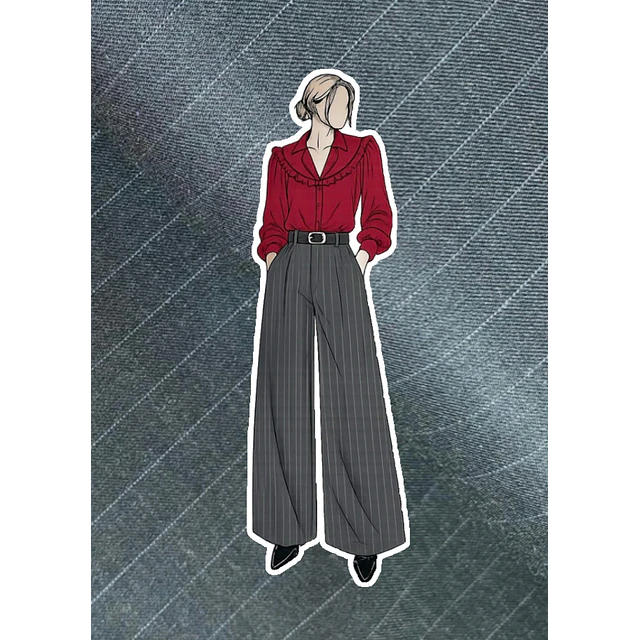 Pántalón Hilda casimir rayas gris - pre order