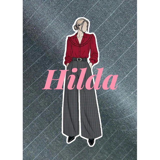 Pántalón Hilda casimir rayas gris - pre order