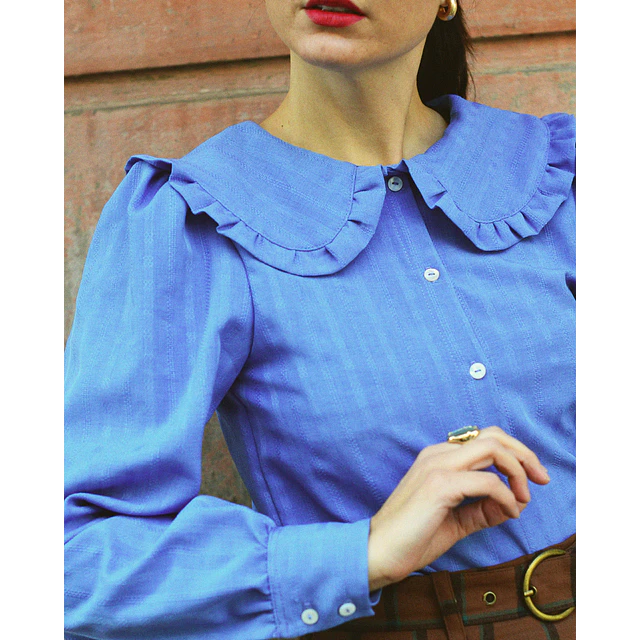 Blusa Elena celeste - LIMITADA